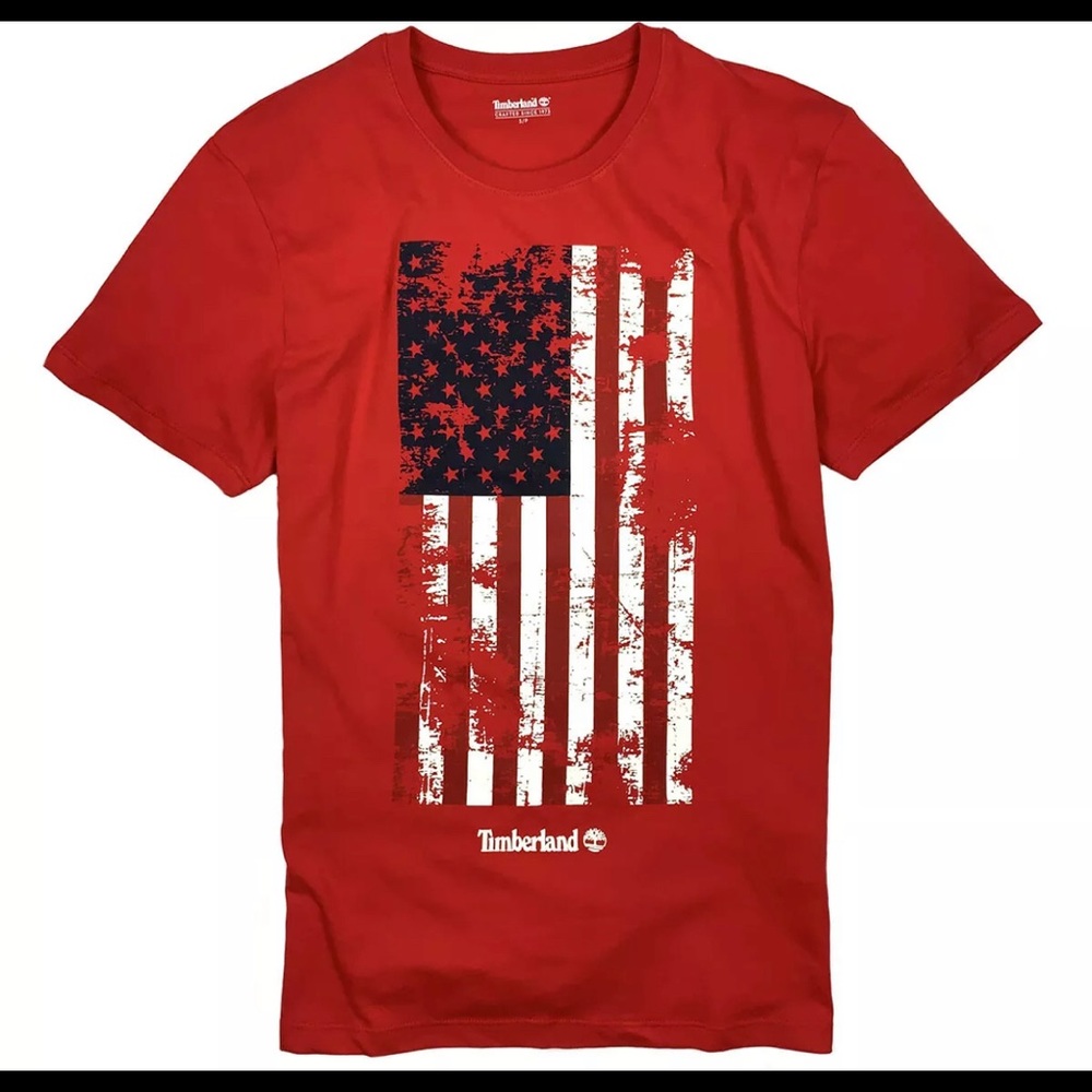 Timberland Men's Short Sleeve US Flag T-Shirt